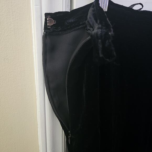 Jones NY Skirt Velvet Burnout Whimsigoth Fairy Silk Sheer Dark Romantic Sz 14 - Picture 5 of 6